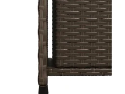 Armário de arrumação para jardim 50x55x115 cm vime PE castanho
