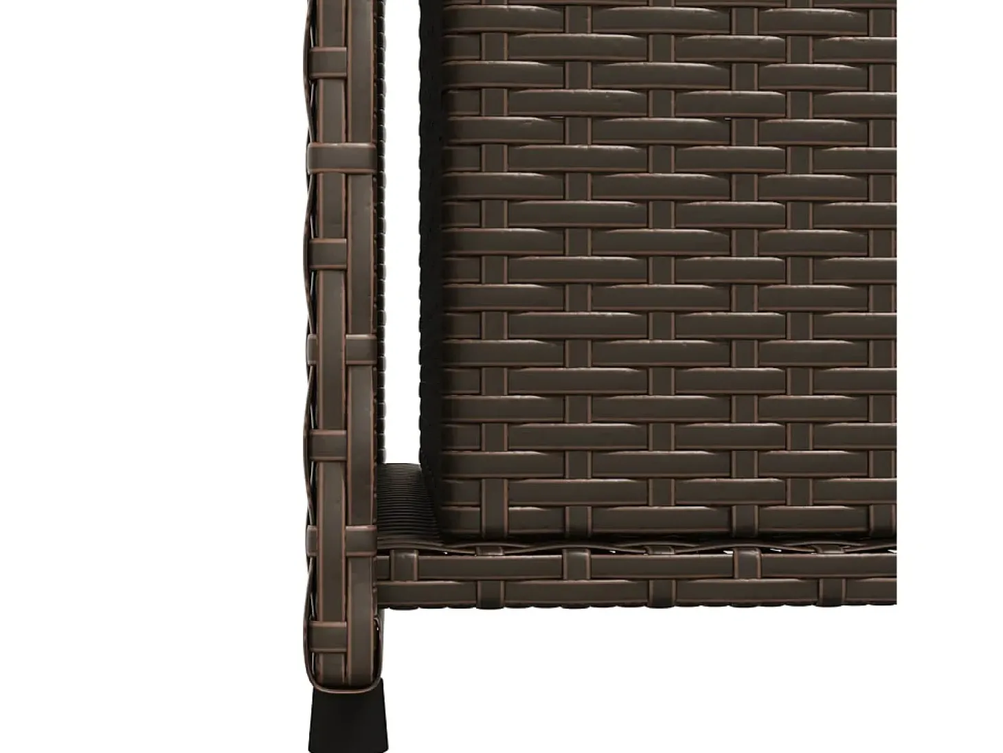 Armário de arrumação para jardim 50x55x115 cm vime PE castanho