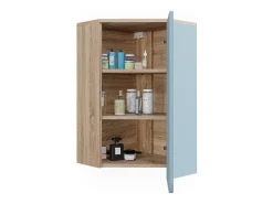 Armário de banheiro sonoma/azul 42.4x42.4x75 karen