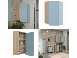 Armário de banheiro sonoma/azul 42.4x42.4x75 karen
