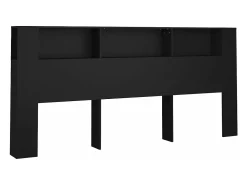 Armário de cabeceira 220x18,5x104,5 cm preto