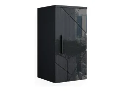 Armário de casa de banho antracite alto brilho 30x24x59 irma
