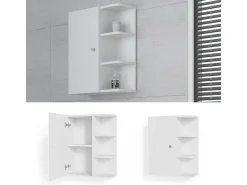 Armário de casa de banho branco 47.2x20.8x59.2 fynn