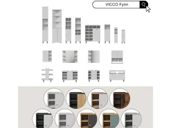 Armário de casa de banho branco 47.2x20.8x59.2 fynn
