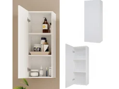 Armário de casa de banho branco 33x21.6x84 gloria