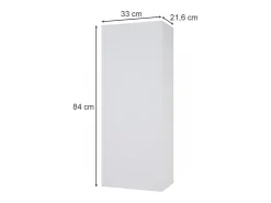 Armário de casa de banho branco 33x21.6x84 gloria