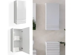 Armário de casa de banho branco alto brilho 36.4x23.5x77 fredd