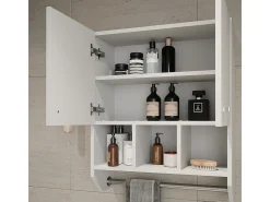 Armário de casa de banho branco 59.2x22x70.5 fynn