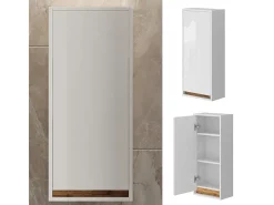 Armário de casa de banho branco alto brilho/carvalho goldkraft 81.6x20x35 detmold
