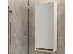 Armário de casa de banho branco alto brilho/carvalho goldkraft 81.6x20x35 detmold
