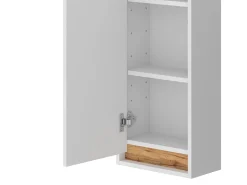 Armário de casa de banho branco alto brilho/carvalho goldkraft 81.6x20x35 detmold