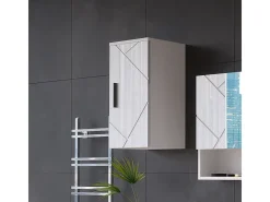 Armário de casa de banho branco alto brilho 30x24x59 irma
