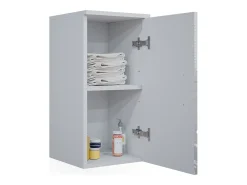 Armário de casa de banho branco alto brilho 30x24x59 irma