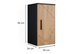 Armário de casa de banho carvalho goldkraft/antracite 30x24x59 irma