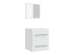 Armário de casa de banho com espelho 41x38,5x48 cm branco