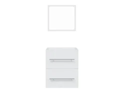 Armário de casa de banho com espelho 41x38,5x48 cm branco