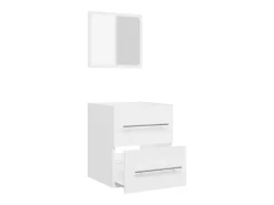 Armário de casa de banho com espelho 41x38,5x48 cm branco
