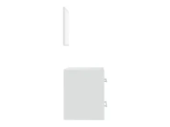 Armário de casa de banho com espelho 41x38,5x48 cm branco
