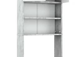 Armário de casa de banho concreto/branco 64x26x190