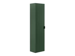 Armário de casa de banho estriado com cuba de encastre e coluna, verde mate, 60 cm, ZEVINI