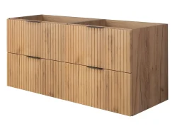 Armário de casa de banho ranhurado FLOW 120 cm carvalho dourado
