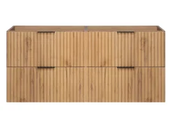 Armário de casa de banho ranhurado FLOW 120 cm carvalho dourado