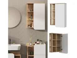 Armário de casa de banho sonoma/branco 50x20x75 karen