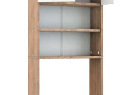 Armário de casa de banho sonoma/branco 64x26x190