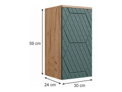 Armário de casa de banho verde/carvalho goldkraft 30x24x59 irma