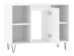 Armário de casa de banho 80x33x60 cm derivados madeira branco