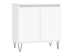 Armário de casa de banho 58x33x60 cm derivados madeira branco