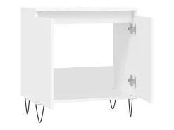 Armário de casa de banho 58x33x60 cm derivados madeira branco