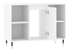 Armário de casa de banho 80x33x60 cm derivados madeira branco
