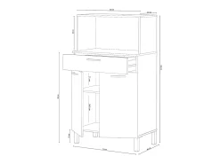 Armário de cozinha 2 portas
