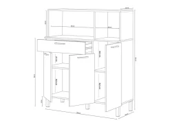 Armário de cozinha 3 portas