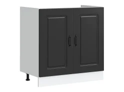Armário de Cozinha com porta Kalmar Preto 80 x 46 x 81,5 cm