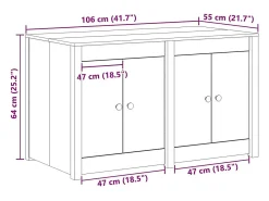 Armário de Cozinha com prateleira Branco 106 x 55 x 64 cm