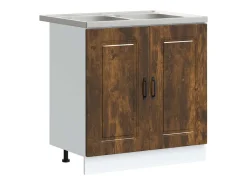 Armário de Cozinha Kalmar 2 pcs Castanho 80 x 46 x 81.5 cm