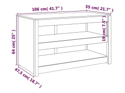 Armário de cozinha p/ exterior MEPPEL 106x55x64 cm pinho maciço branco