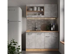 Armário de cozinha para sótão inclinado betão 80x46x81.6 r-line