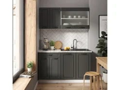Armário de cozinha para sótão inclinado casa de campo antracite 60x46x81.6 r-line