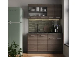 Armário de cozinha para sótão inclinado cinza nobre 120x46x81.6 r-line