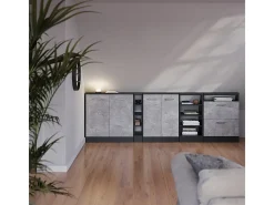 Armário de cozinha para sótão inclinado betão 80x46x81.6 r-line