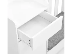 Armário de entrada multifuncional - com bengaleiro e banco para guardar sapatos - MDF - Branco