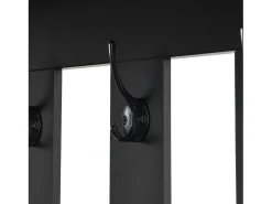 Armário de entrada multifuncional - com bengaleiro e banco para guardar sapatos - MDF - Preto