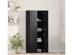 Armário de Escritório Carvalho Preto 70 x 32 x 77.5 cm