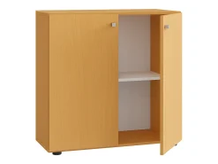 Armário de escritório VCM com 2 compartimentos | moderno armário de arquivos com portas rotativas | Dimensões aprox. L. 70 x A. 74 x P. 40 cm - Lona 2-Fach (Fez)