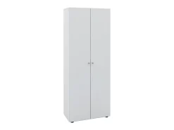 Armário de escritório VCM com 5 compartimentos | moderno armário de arquivos com portas rotativas | Dimensões aprox. L. 70 x A. 178 x P. 40 cm – Vandol (Branco)