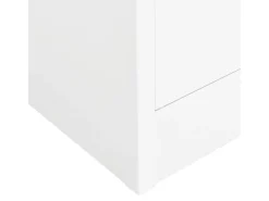 Armário de escritório 90x40x180 cm aço branco