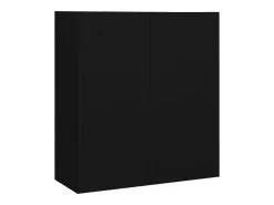 Armário de escritório 90x40x102 cm aço preto